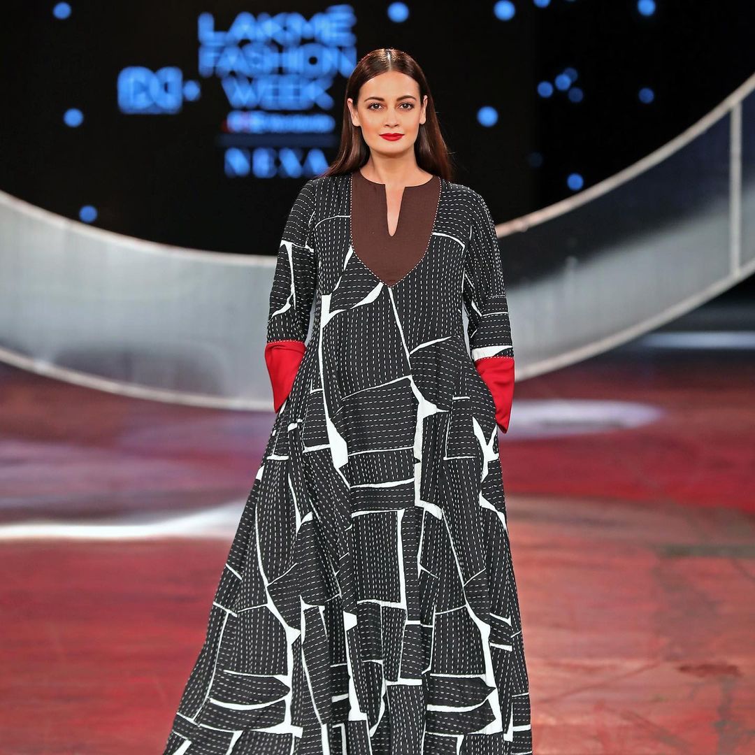 SUSTAINABLE collection by Abraham & Thakore features Dia Mirza as the show-stopper.