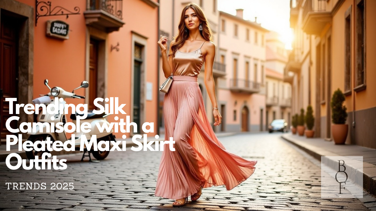 Silk Camisole & Pleated Maxi Skirt: The Ultimate Style Statement