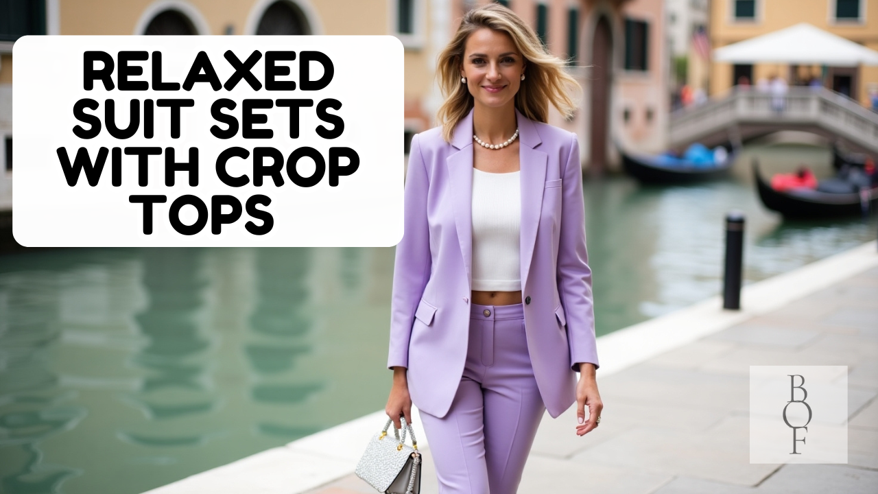 Relaxed Suit Sets with Crop Tops: 2025’s Power Move in Women’s Fashion